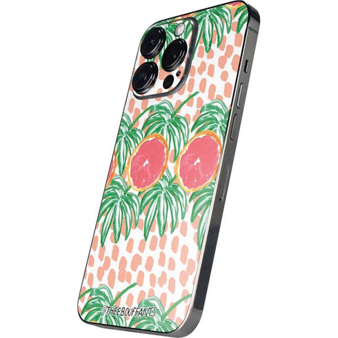 Bouffants and Broken Hearts Graphic Grapefruit iPhone 14 Pro Skin